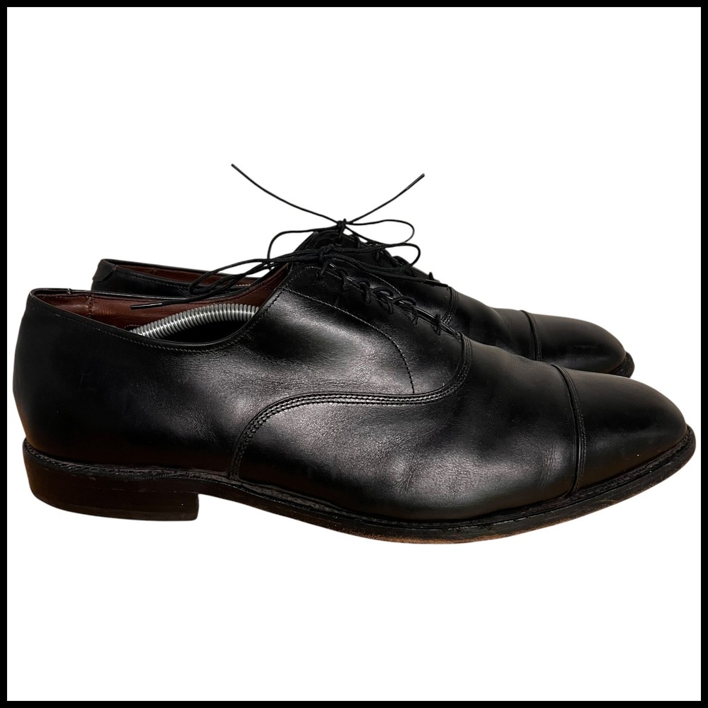 Allen Edmonds Park Avenue Mens Cap Toe Oxford Dress Shoes Black Leather USA